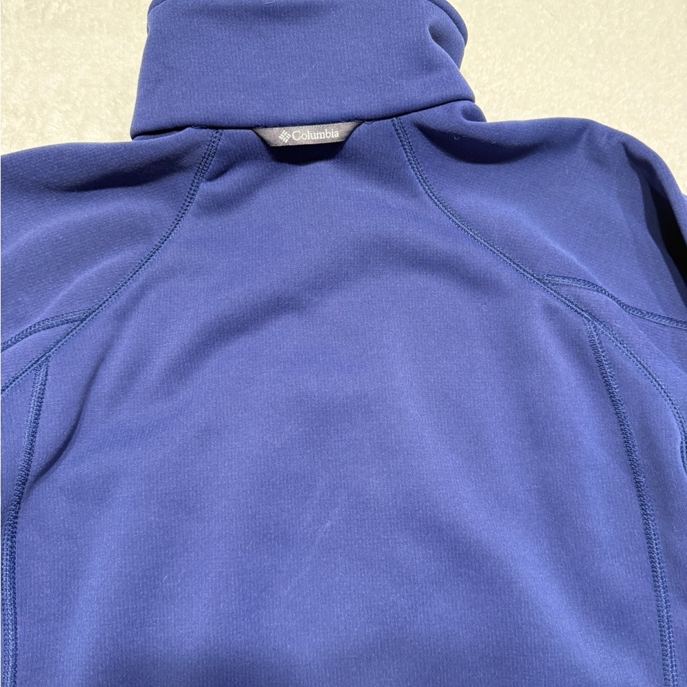 Columbia Women’s Full-Zip Jacket Blue Lightweight High Neck Contoured Fit Size M - Picture 6 of 16
